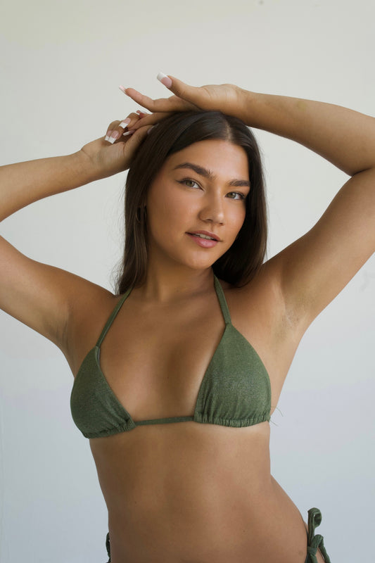 Acacia Glitter Triangle Top